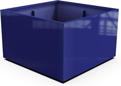 Plantercraft Powder-Coated Aluminum Planter Box - Square Cube - Metal All Weather | Indoor Outdoor | Made in USA | Fully Assembled