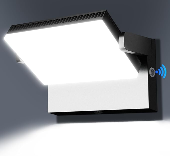 Juyace 120W LED Wall Pack Light Dusk to Dawn Outdoor Lighting Exterior Fixtures 360 °Rotation 5000K for Garage Yard Barn Area Backyard Building