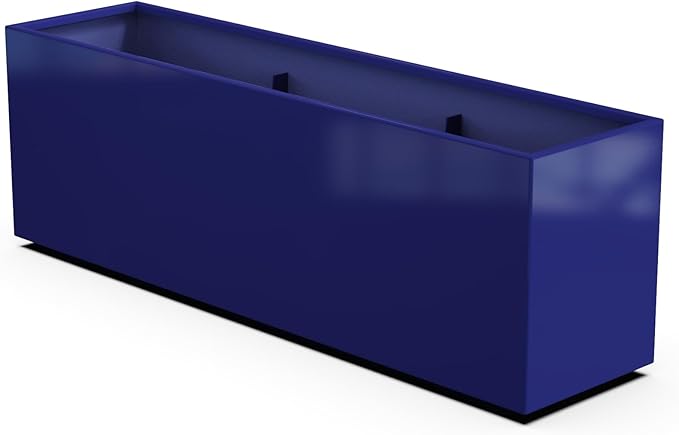 Plantercraft Powder-Coated Aluminum Planter Box - Rectangle - Metal All Weather | Indoor Outdoor | Made in USA | Fully Assembled