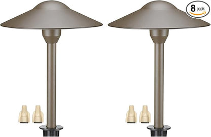 Lumina Lighting® 3W Landscape Lighting 12V Landscape Lights Low Voltage Landscape Path Lights Warm White Waterproof Outdoor Replaceable G4 LED Bulb for Garden Pathway Lawn Yard (Bronze, 2-Pack)