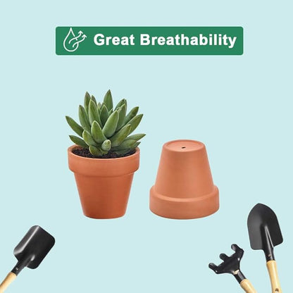 vensovo 48 Pcs 2" Tiny Terracotta & Terra Cotta Pots with Drainage - Small Mini Clay Ceramic Pottery Planter Ideal for Indoor/Outdoor Plants, Crafts, Wedding Favors