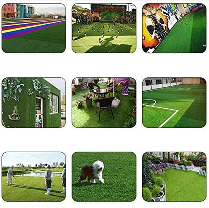 ALTRUISTIC Thick Realistic Artificial Grass Mat Customized Sizes, 13ft x 60ft Synthetic Fake Astro Turf Indoor Outdoor Garden Lawn Landscape, Faux Grass Rug with Drainage Holes