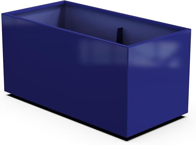 Plantercraft Powder-Coated Aluminum Planter Box - Rectangle - Metal All Weather | Indoor Outdoor | Made in USA | Fully Assembled