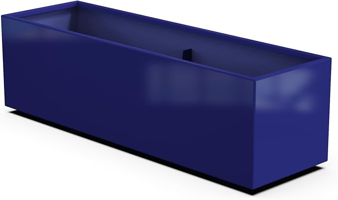 Plantercraft Powder-Coated Aluminum Planter Box - Rectangle - Metal All Weather | Indoor Outdoor | Made in USA | Fully Assembled