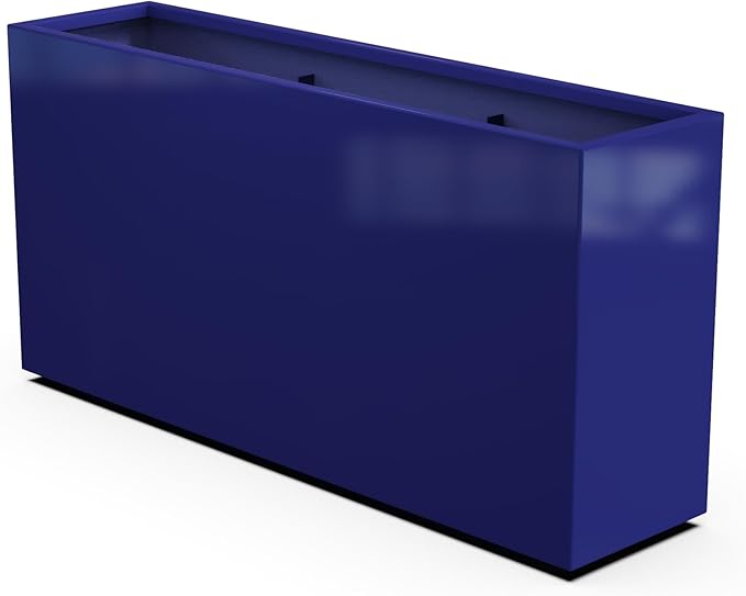 Plantercraft Powder-Coated Aluminum Planter Box - Rectangle - Metal All Weather | Indoor Outdoor | Made in USA | Fully Assembled