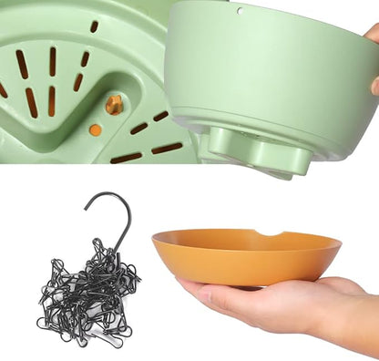 Lookat Set of 3 Self-Watering Hanging Pots for Plants Outdoor Indoor, Hanging Planters with Drainage Hole (8.3inch Green（3 Pieces）)