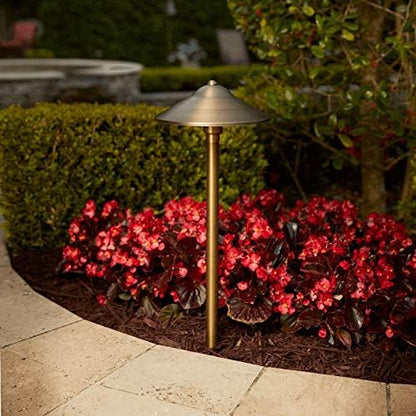 VOLT 12V Brass Bronze LED Landscape Lighting Kit (8 Spotlights, 4 Path Lights) with 150W Low Voltage Transformer for House, Yard, Outdoor Pathway, Walkway, Garden, Driveway or Patio
