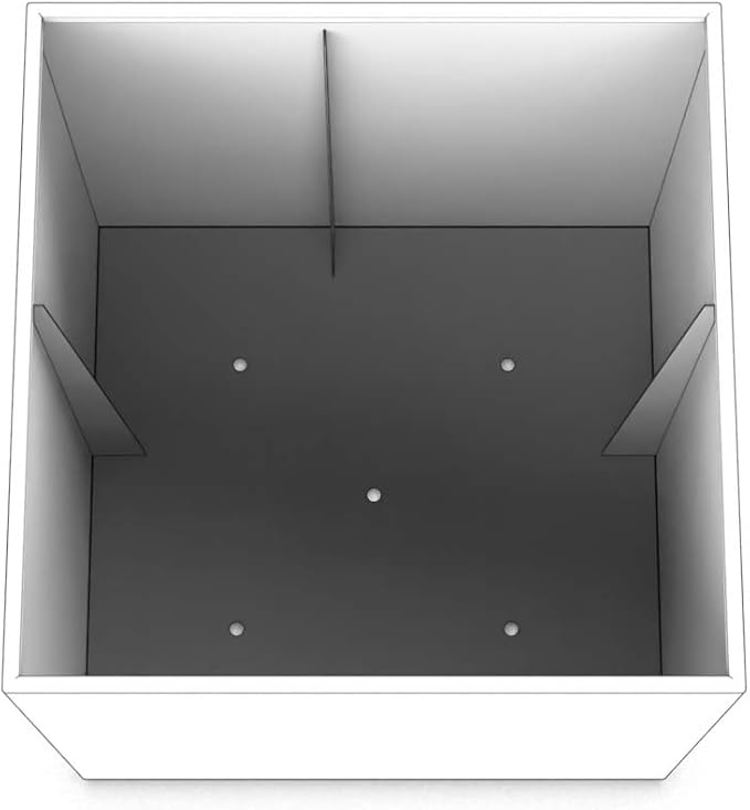 Plantercraft Powder-Coated Aluminum Planter Box - Square Cube - Metal All Weather | Indoor Outdoor Commercial Residential | Made in USA | Fully Assembled