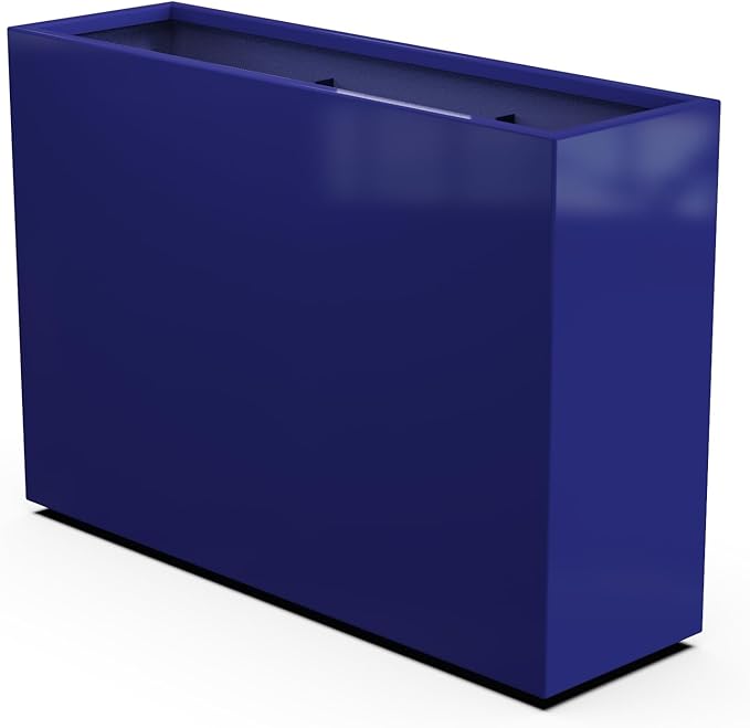 Plantercraft Powder-Coated Aluminum Planter Box - Rectangle - Metal All Weather | Indoor Outdoor | Made in USA | Fully Assembled