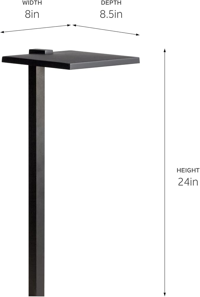 12 Volt 2700K LED 8" Shallow Shade Path Light in Textured Black