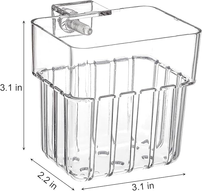Brainy 6 Pack Top Hanging Fish Tank Plant Pot Aquarium Plant Holder Acrylic Clear Hanging Aquarium Planter Cups with Hole Top Fish Tank Plant Cup Wall-Mounted Baskets (6PCS)
