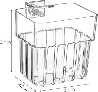 Brainy 6 Pack Top Hanging Fish Tank Plant Pot Aquarium Plant Holder Acrylic Clear Hanging Aquarium Planter Cups with Hole Top Fish Tank Plant Cup Wall-Mounted Baskets (6PCS)