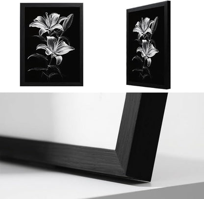 Flowers Bathroom Wall Art Prints Canvas Art Wall Decor Framed Vintage Wall Art Decor Black and White Wall Art Decorations Botanical Hallway Wall Art Pictures for Bathroom Artwork For Walls 8x10 Inchs