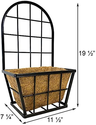 Panacea 81437 Modern Farmhouse Wall Planters with Trellises, 11.5" W, Pack of 2