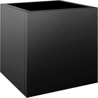 Square Metal Planter Box 24"x24"x25", Heavy Duty Galvanized Steel Planter Frost Proof Rust Resistant for Indoor Outdoor Patio Porch Commercial Residential