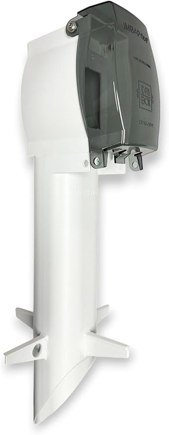 iMBAPrice GPD19W-2 White Landscape Lighting & Outlet Enclosure, 2-Pack – 19.5" Low-Profile Weather-Resistant Outdoor Garden Posts with Covers