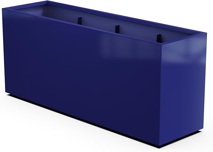 Plantercraft Powder-Coated Aluminum Planter Box - Rectangle - Metal All Weather | Indoor Outdoor | Made in USA | Fully Assembled
