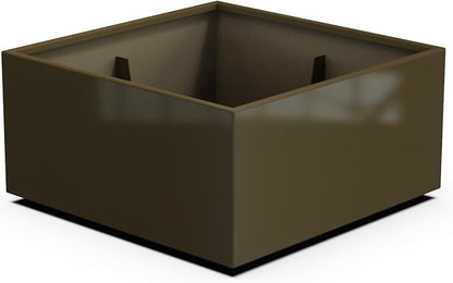 Plantercraft Powder-Coated Aluminum Planter Box - Square Cube - Metal All Weather | Indoor Outdoor | Made in USA | Fully Assembled