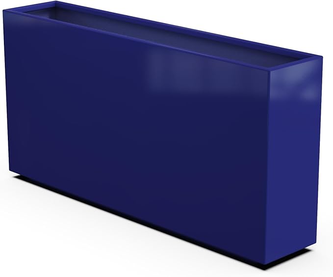 Plantercraft Powder-Coated Aluminum Planter Box - Rectangle - Metal All Weather | Indoor Outdoor | Made in USA | Fully Assembled