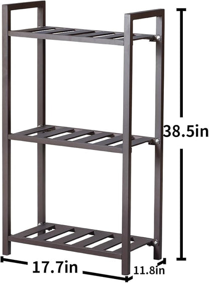 Plant Stand for Versatile Decor - Indoor/Outdoor Aluminum Stand with 300 LBS Strength, Sized L17.7 x W11.8 x H38.5 inch - Perfect for Patios, Gardens, Living Rooms