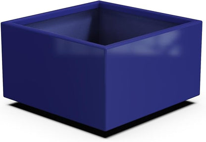 Plantercraft Powder-Coated Aluminum Planter Box - Square Cube - Metal All Weather | Indoor Outdoor | Made in USA | Fully Assembled