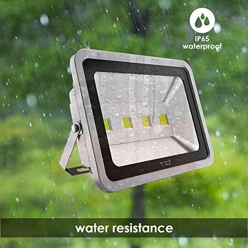 200W LED Flood Lights Outdoor, 110-285V, 20000LM Super Bright Security Light Fixture, IP66 Waterproof 6000K Daylight White，Landscape Commercial Industrial Lighting Fixtures