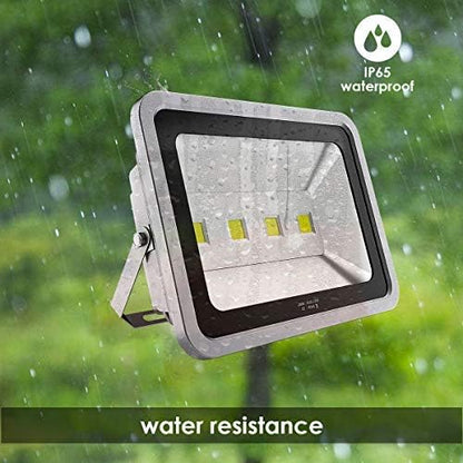 200W LED Flood Lights Outdoor, 110-285V, 20000LM Super Bright Security Light Fixture, IP66 Waterproof 6000K Daylight White，Landscape Commercial Industrial Lighting Fixtures
