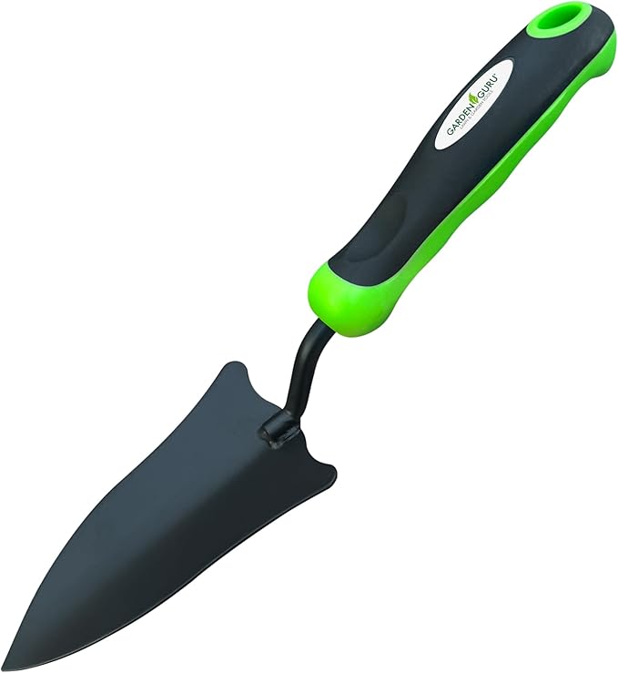 Garden Guru Transplanter Trowel Shovel - High Carbon Steel for Ultimate Strength - Rust Resistant - Ergonomic Grip - Perfect Hand Shovel Tool for Gardening Transplanting & Digging (4 Pack)