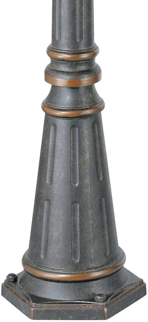 John Timberland Hepworth Traditional Outdoor Light Post and Cap Base Veranda Bronze 76 3/4" Accessory for Post Exterior House Porch Patio Outside Deck Yard Garden Driveway Home Lawn Walkway