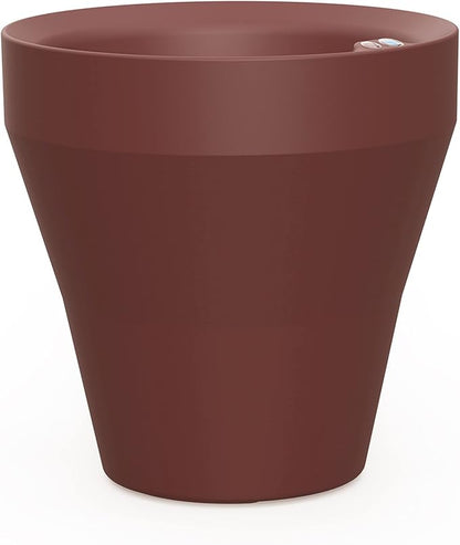 Crescent Garden Rim TruDrop Planter, Self-Watering Plant Pot, 18-Inch (Currant)
