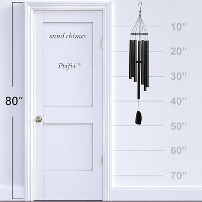 Wind Chimes for Outside Deep Tone, 47" Large WindChimes with 7 Tubes, 100% Rustproof Aluminum, Memorial Gift or Garden, Patio, Porch and Outdoor Décor