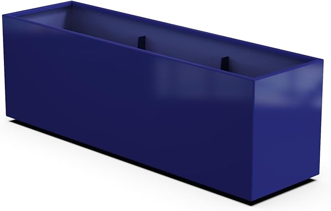 Plantercraft Powder-Coated Aluminum Planter Box - Rectangle - Metal All Weather | Indoor Outdoor | Made in USA | Fully Assembled