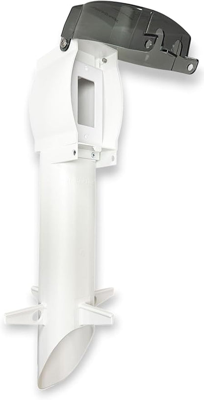 iMBAPrice White Gard-N-Post GPD19W-1 Low-Profile Outdoor Electrical Post, 19.5" Weather-Resistant Landscape Lighting & Outlet Enclosure with Cover, 1-Pack