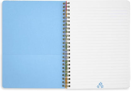 Steel Mill & Co Cute Mini Spiral Notebook, 8.25" x 6.25" Journal with Durable Hardcover and 160 Lined Pages (Sunflower)