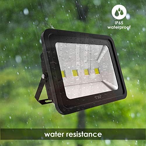 200W LED Flood Lights 6000K Daylight White Lighting Fixtures Super Bright 20000lm Outdoor Security Lights IP66 Waterproof 110-285V Commercial Industrial Lighting Fixtures
