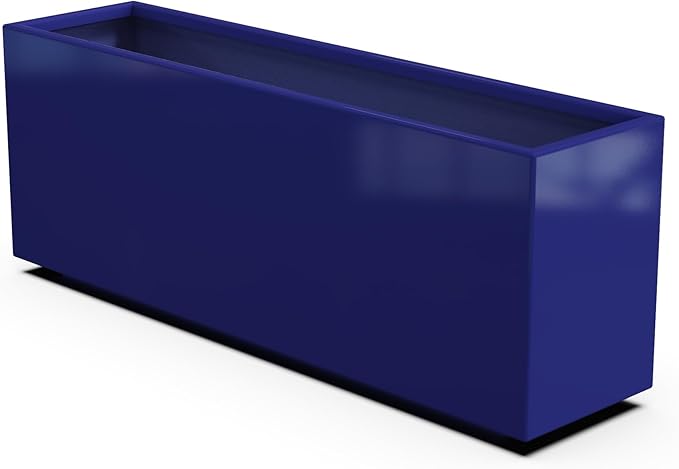 Plantercraft Powder-Coated Aluminum Planter Box - Rectangle - Metal All Weather | Indoor Outdoor | Made in USA | Fully Assembled