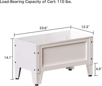 Raised Garden Bed with Detachable Legs Elevated Metal Planter Box for Growing Fresh Herbs Vegetables Flowers Succulents&Other Plants for Outdoor Backyard Patio (White - Low Height)
