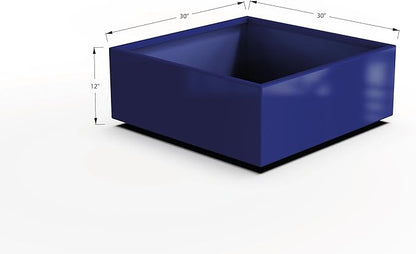 Plantercraft Powder-Coated Aluminum Planter Box - Square Cube - Metal All Weather | Indoor Outdoor | Made in USA | Fully Assembled