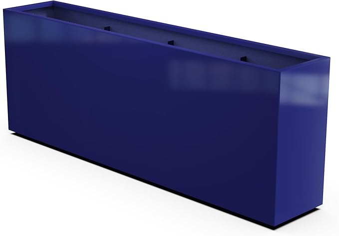 Plantercraft Powder-Coated Aluminum Planter Box - Rectangle - Metal All Weather | Indoor Outdoor | Made in USA | Fully Assembled