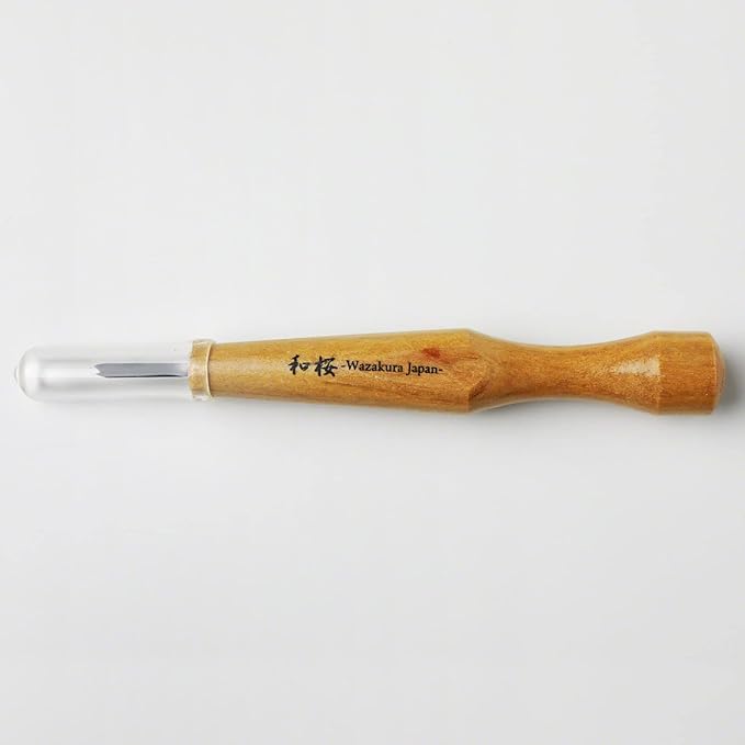 Wazakura Made in Japan Bonsai Chisel Hand V-Parting Triangle Carving Tool 1.5 mm for Jin Shari Making, DIY Woodcarving Knife for Experts and Beginners (V-Parting Triangle Shape 1.5 mm)