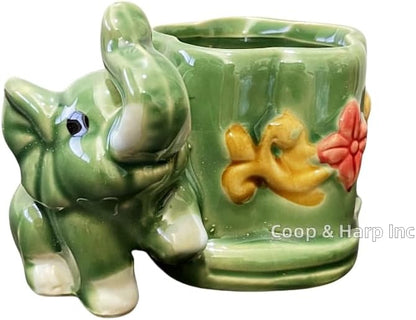 Generic Coop & Harp Small Lucky Bamboo Live Indoor Plant with Ceramic Vase, Live Indoor Lucky Bamboo for Home, Office and Gift (Elephant), Green