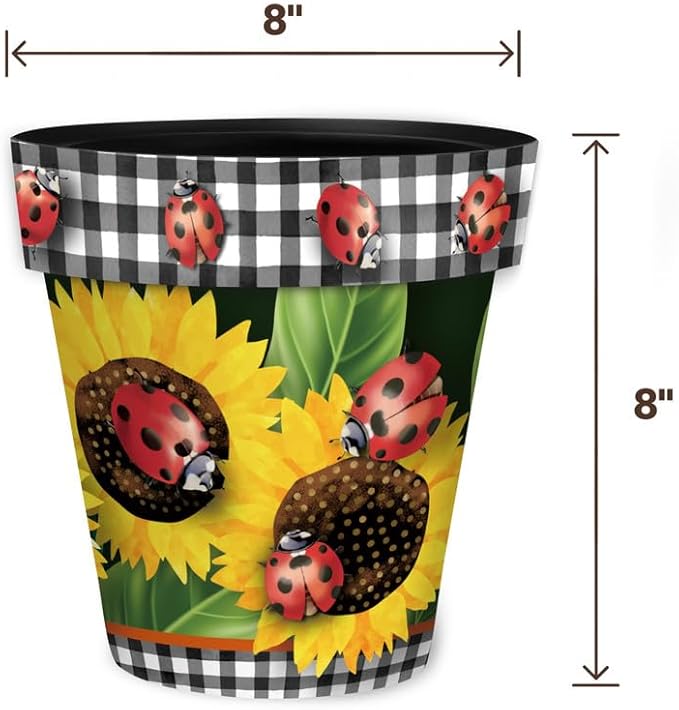 Briarwood Lane Ladybugs and Sunflowers Small Planter