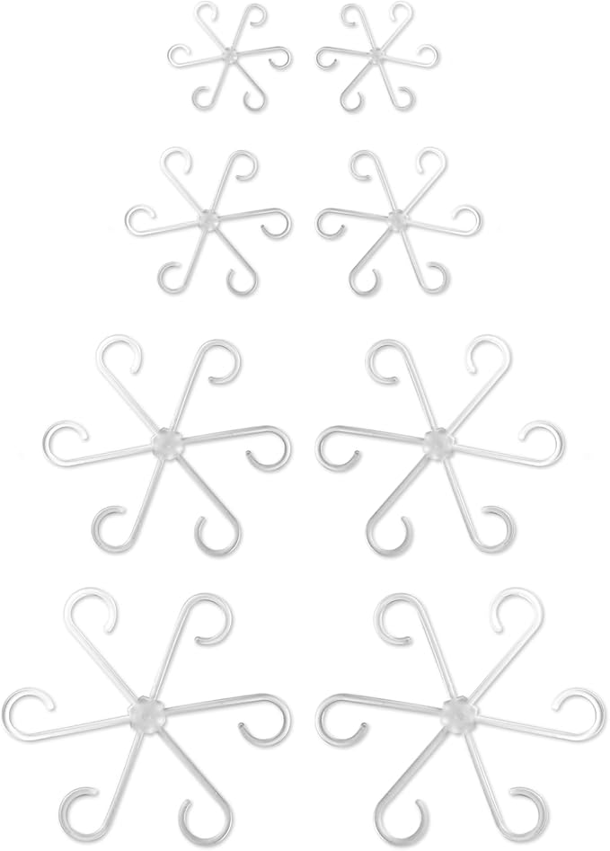 8 Pack Clear Indoor Plant Support Stakes, Reusable Plastic Plant Stem Holders & Trellis for Monstera Pothos Vines Vertical Growth Air Circulation Stable Stem Support