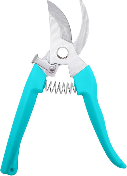 Pruning Shears for Gardening, 1 Pack Garden Scissors for Cutting Fresh Flowers, Floral Clippers for Plants, Fruits (Blue)