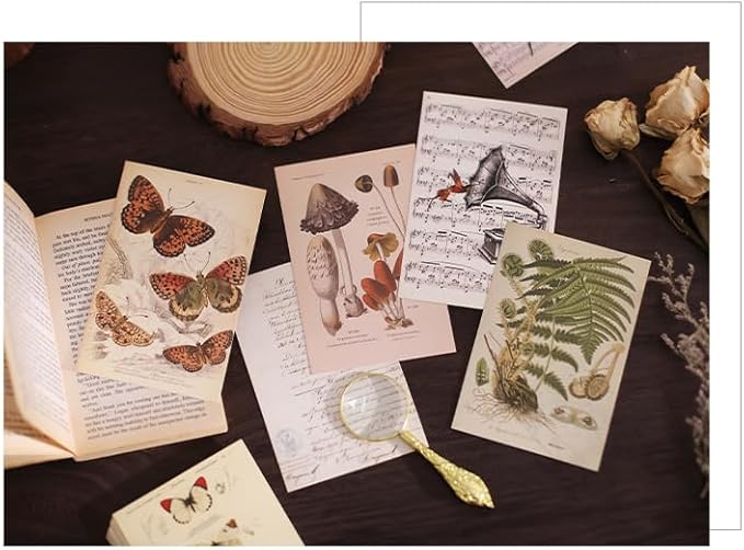 Forest Plant Wall Collage Kit Aesthetic Pictures, 30pcs Retro Cottagecore Room Decor, Cute Photo Collage Posters for Room Aesthetic, Vintage Botanical Posters 4"x6" for Dorm, Bedroom, Teen, Girls