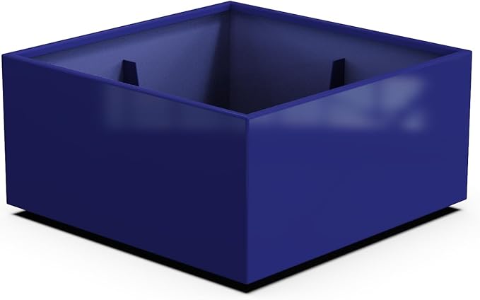 Plantercraft Powder-Coated Aluminum Planter Box - Square Cube - Metal All Weather | Indoor Outdoor | Made in USA | Fully Assembled