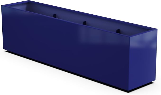 Plantercraft Powder-Coated Aluminum Planter Box - Rectangle - Metal All Weather | Indoor Outdoor | Made in USA | Fully Assembled
