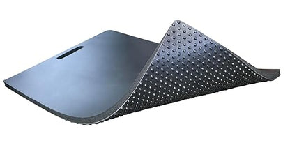 Rhino Knee Pad, Knobbed Back Heavy-Duty Industrial Kneeling Pad, Non-Slip, Waterproof, Oil-Resistant Comfort Mat for Wet and Slippery Work, Stadium Seat, Bleacher Seat (Black, 18" X 24" X 1")