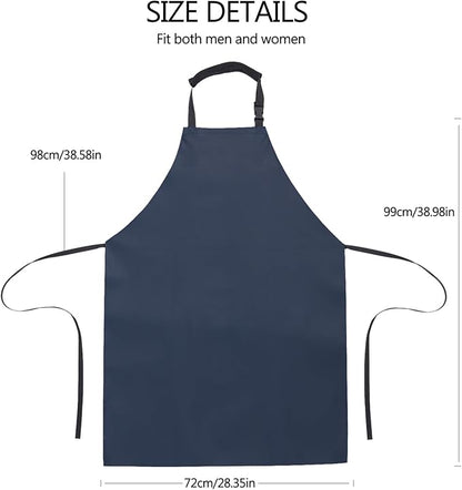 Homsolver Waterproof Rubber Vinyl Apron for Unisex Adult, Adjustable, Lightweight, Chemical Resistant Extra Long Work Apron