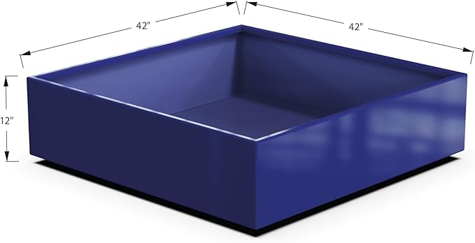 Plantercraft Powder-Coated Aluminum Planter Box - Square Cube - Metal All Weather | Indoor Outdoor | Made in USA | Fully Assembled